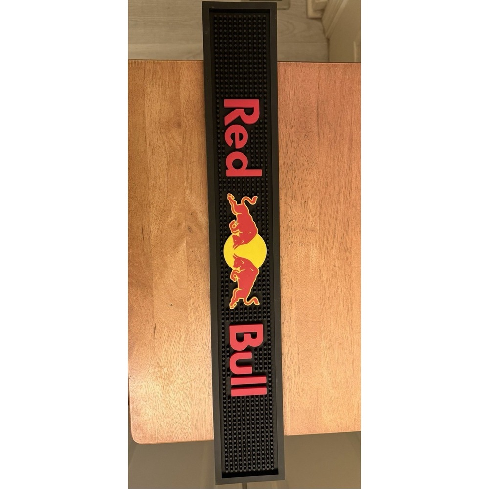 Red Bull Bar Mat 24" Drip Mat Rubber New